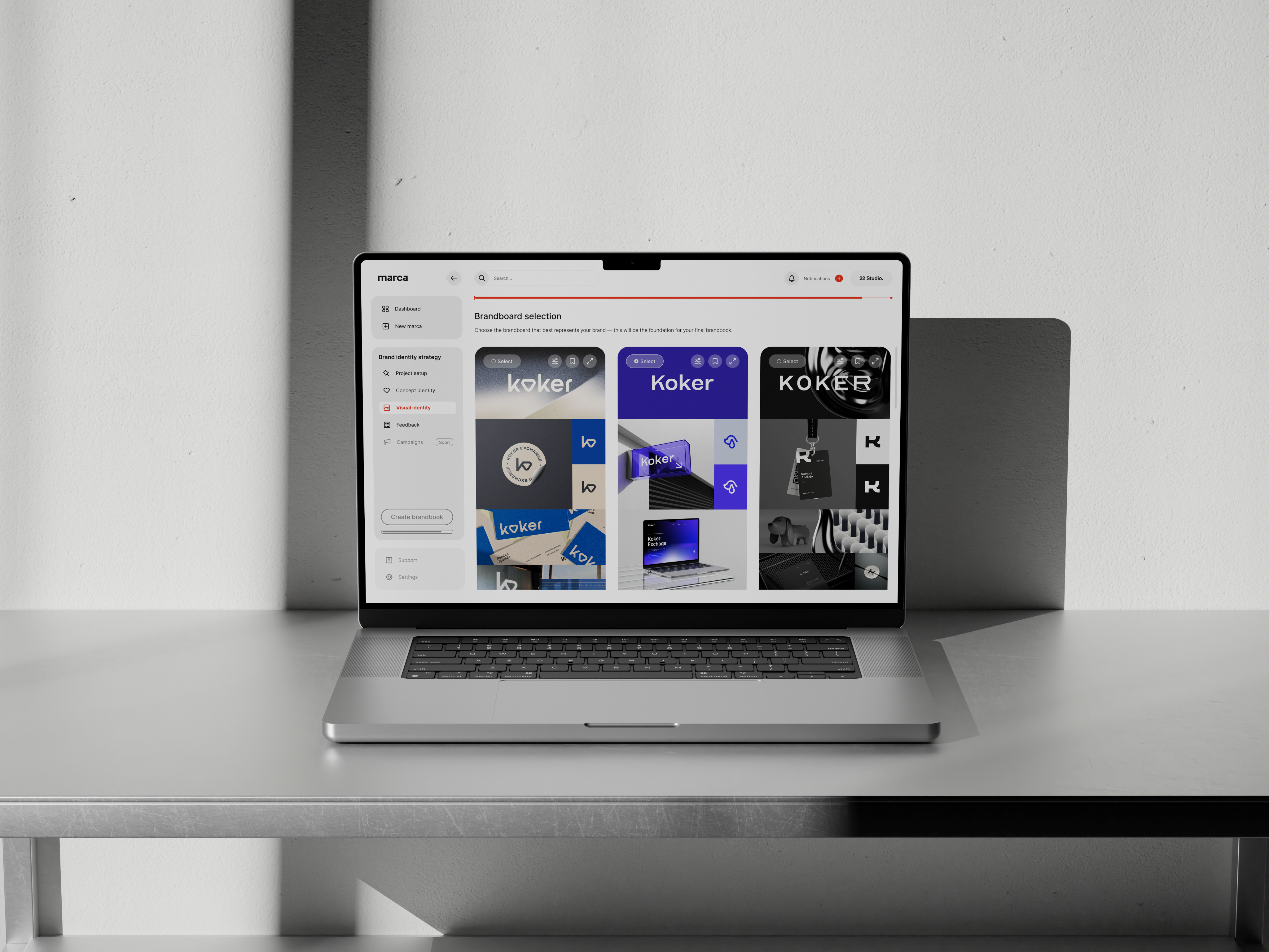 Graphic depicting UI-styled buttons with different categories of interior design items on top of an image of a modern interior living room.