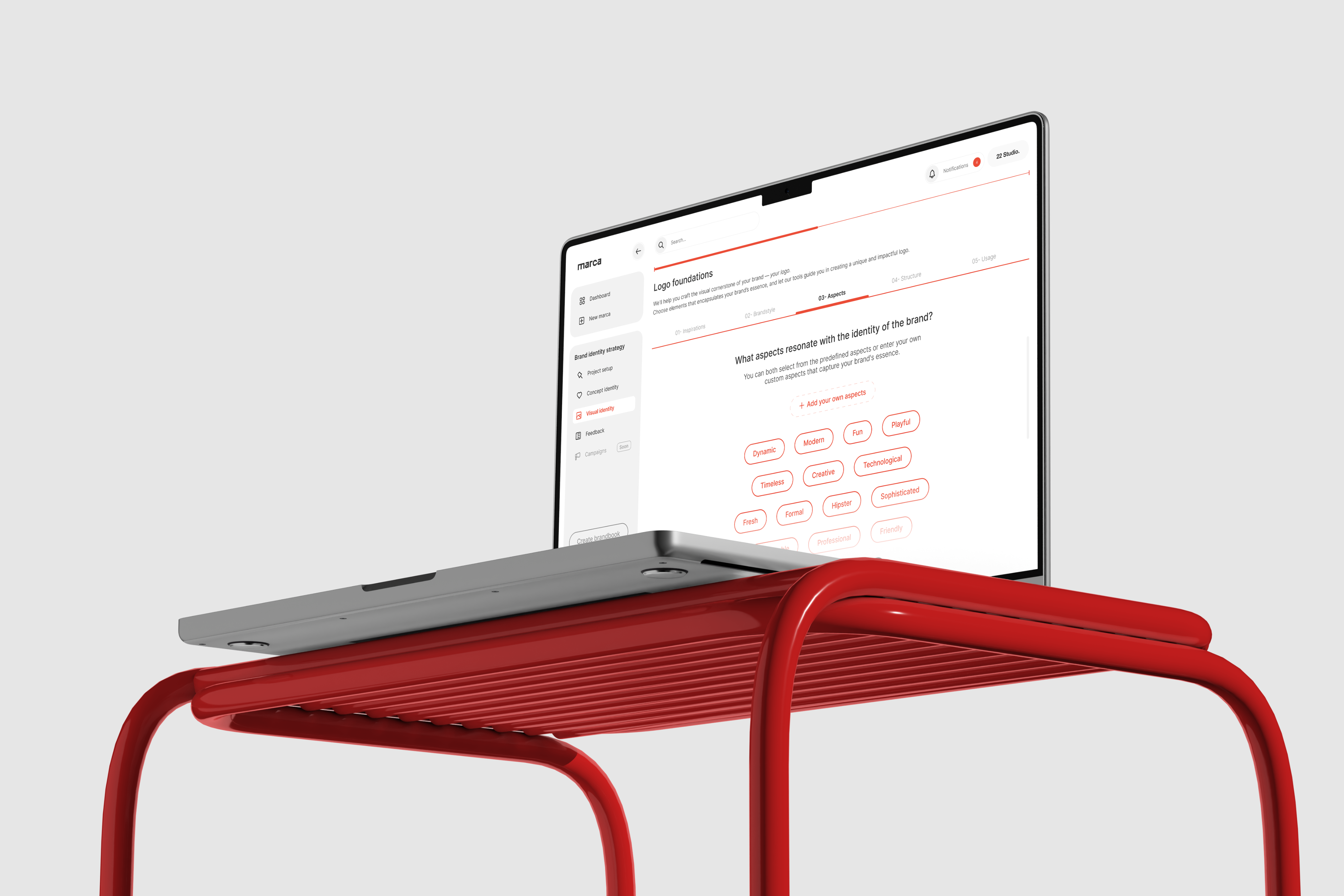 Graphic depicting a hexagonal cropped photo of an interior room design with grid lines along its borders.